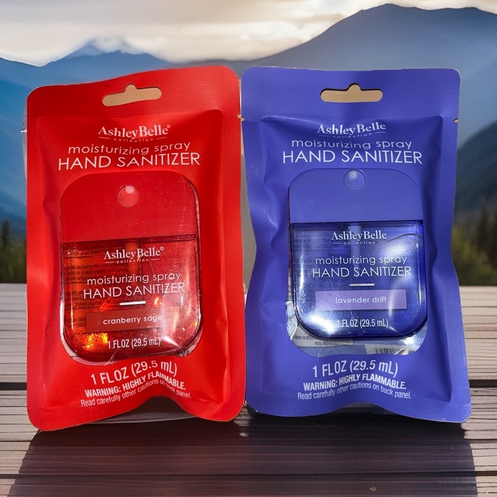 Ashley Belle Moisturizing Spray Hand‎ Sanitizer Lavender & Cranberry Sage 2 Pack